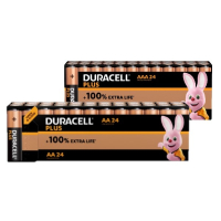 Duracell Combi deal: Duracell Plus 100% Extra Life AA + AAA  alkaline batterij (2x 24 stuks)  ADU00356