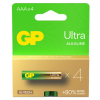 GP Ultra G-Tech AAA / MN2400 / LR03 Alkaline Batterij 4 stuks  AGP00308 - 1